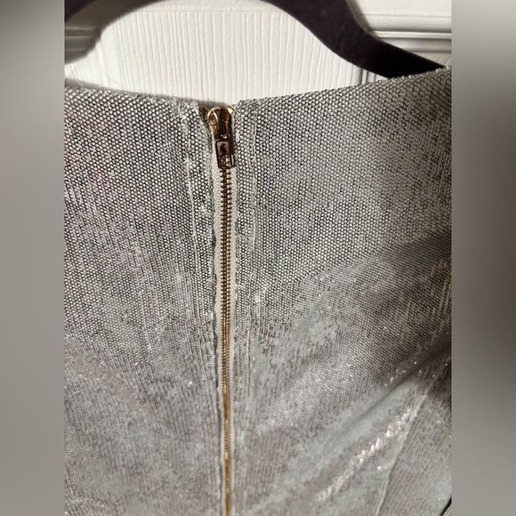 QUEEN OF SPARKLES Silver Mini Dress with Colorful Bows size XL - Picture 10 of 10